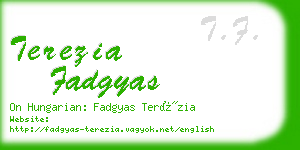 terezia fadgyas business card